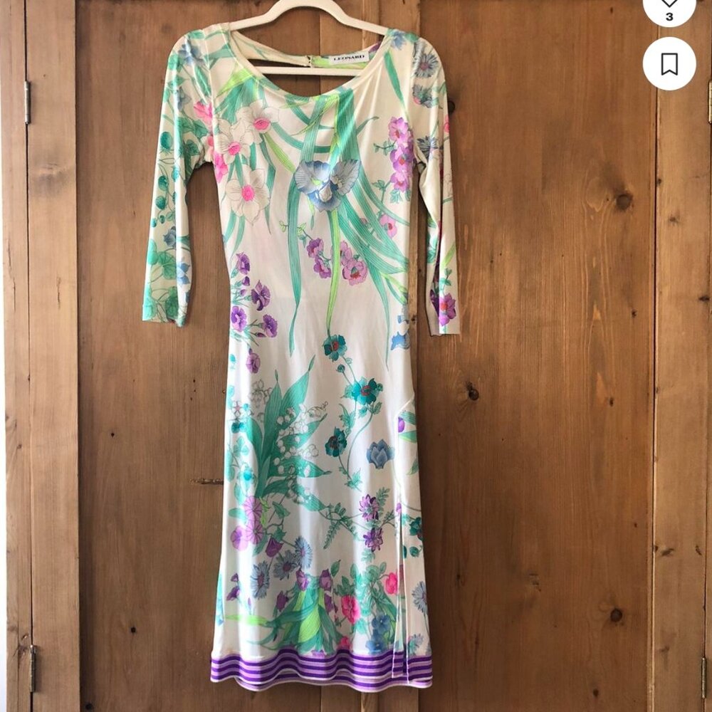 Leonard Paris Vintage Silk Dress